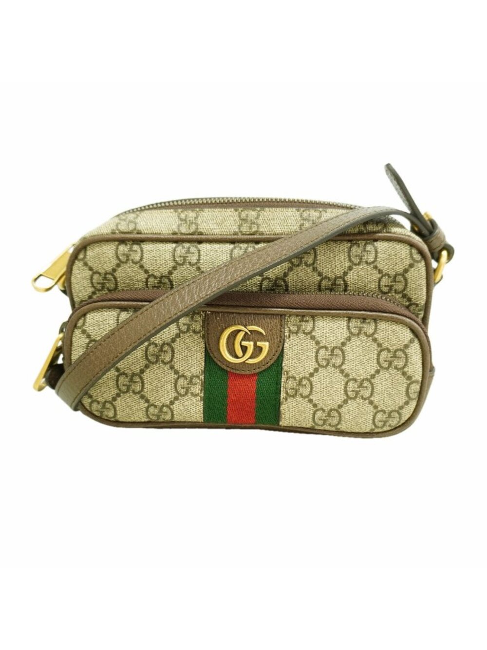 Gucci Shoulder Bag Ophidia Brown Gold